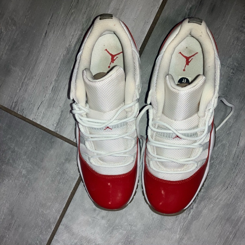 Jordan Kids Red and White Sneakers